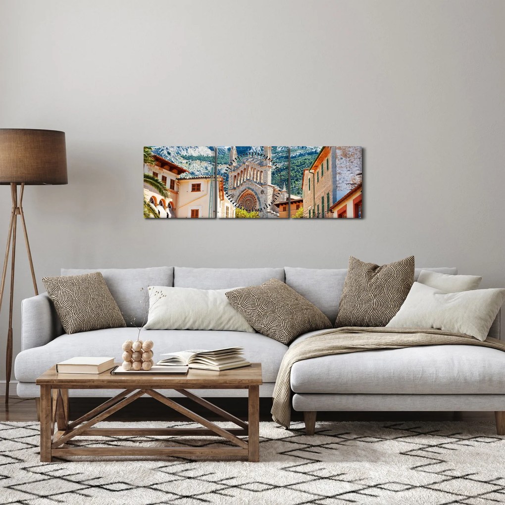 Tablou - Sóller, Mallorca (cu ceas) (90x30 cm)
