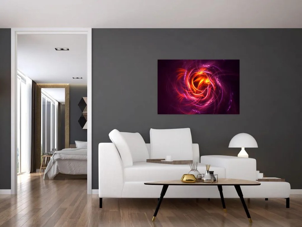 Tabloul cu abstracțiune modernă care luminează (90x60 cm)