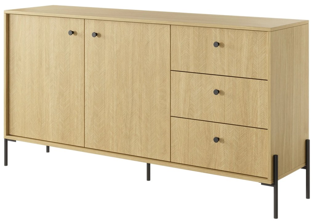 Comodă Scandia 2D3S (Stejar scandi + jedlička scandi). 1071386