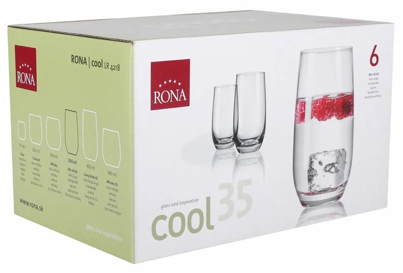 Set 6 pahare long drink 350ml, RONA Cool