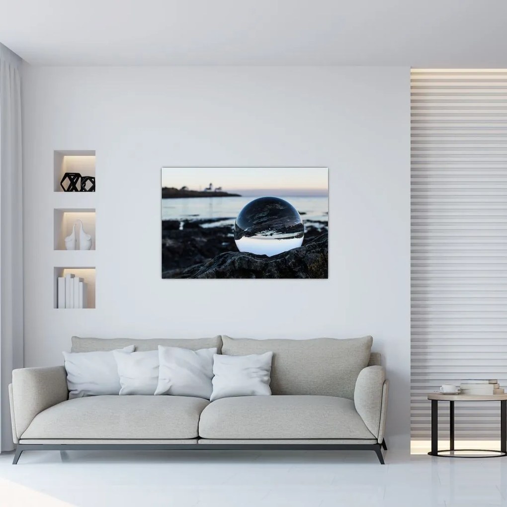 Tablou - Bile de sticlă pe piatră (90x60 cm)