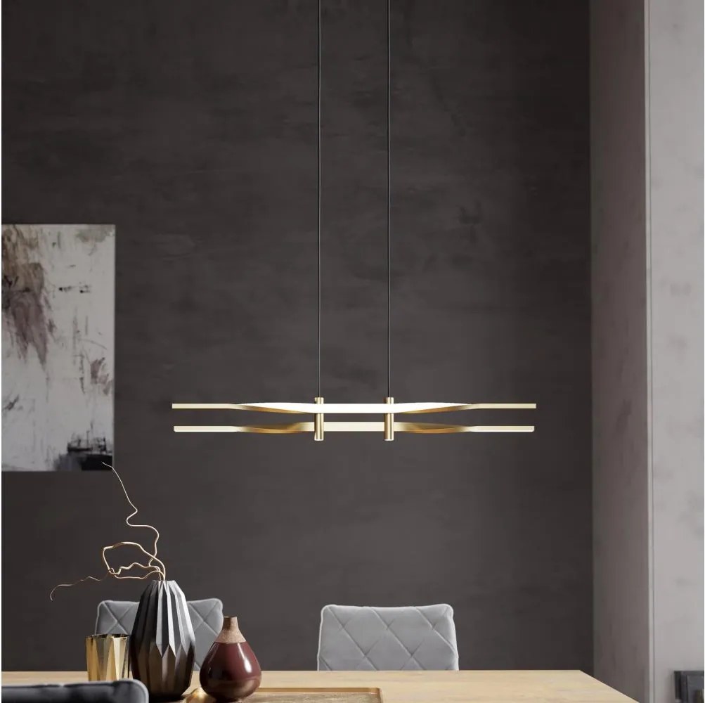 Eglo 901226 - Lustră suspendată cu cablu COLMEAL LED/21W/230V, auriu