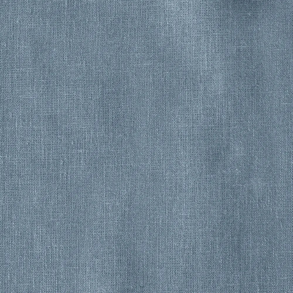 Cearceaf albastru/gri din in cu elastic 160x200 cm Blue Fog – Linen Tales