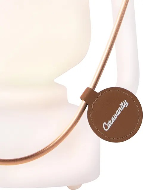Lampă de masă albă cu efect de flacără 22 cm - Storm Mini