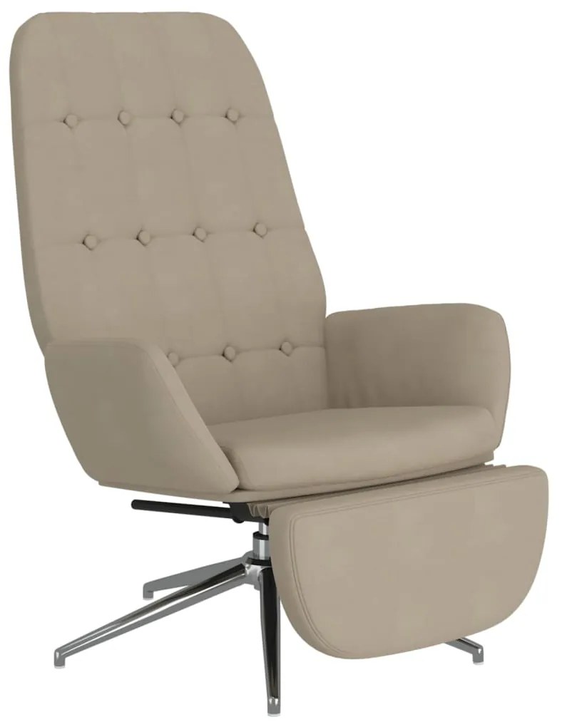 3097700 vidaXL Scaun de relaxare cu suport picioare, gri deschis, microfibră