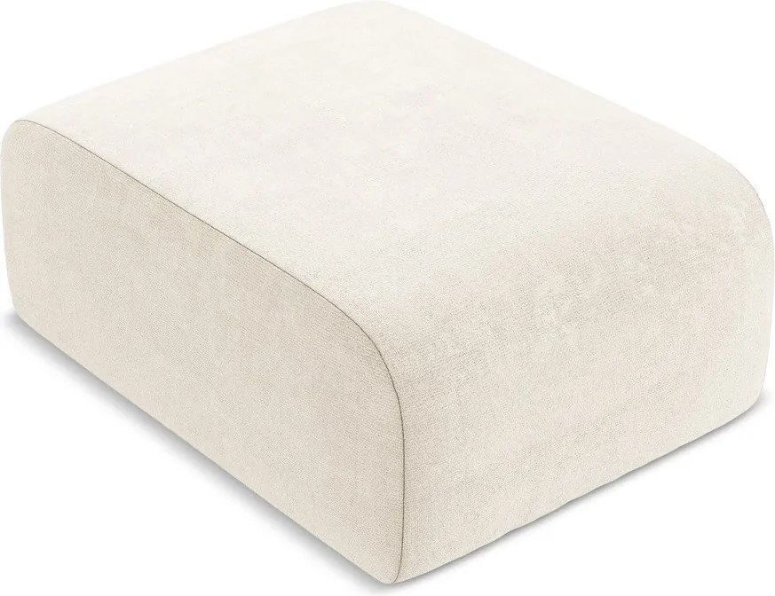 Taburet bej cu tapițerie din chenille Lani – Makamii