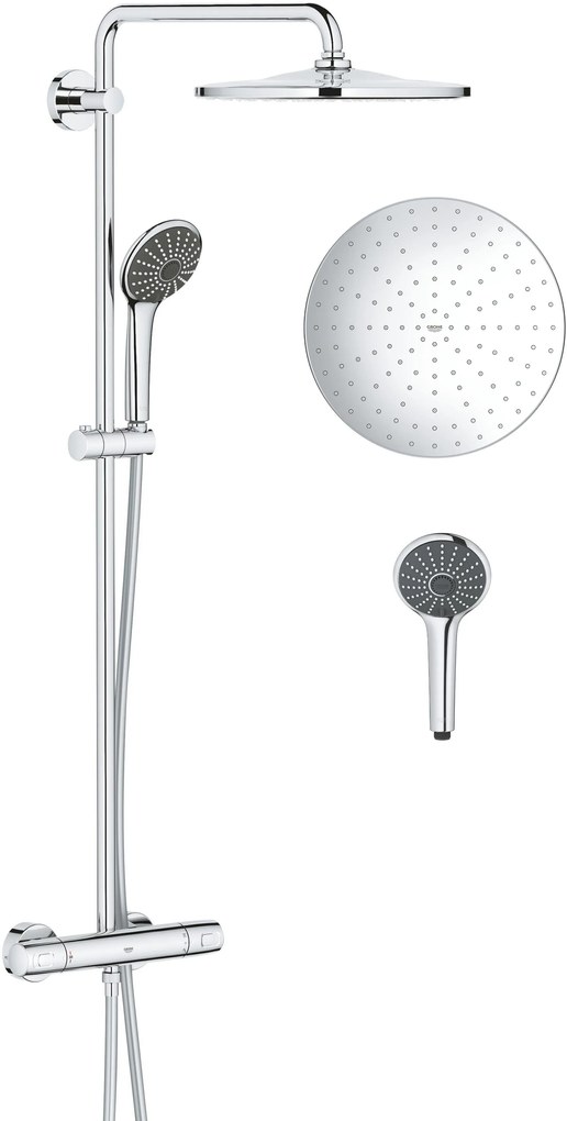 Grohe Vitalio Joy set de duș perete cu termostat da StarLight Chrome 26400001