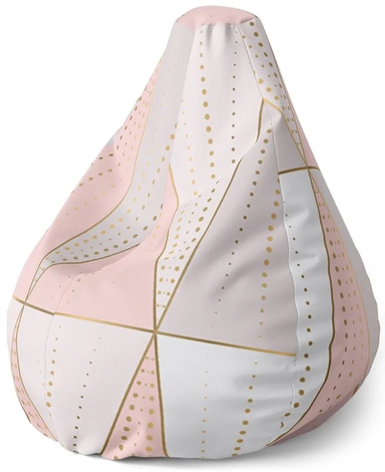 Sac de șezut Pear piramide roz-gri - pentru copii, roz / gri