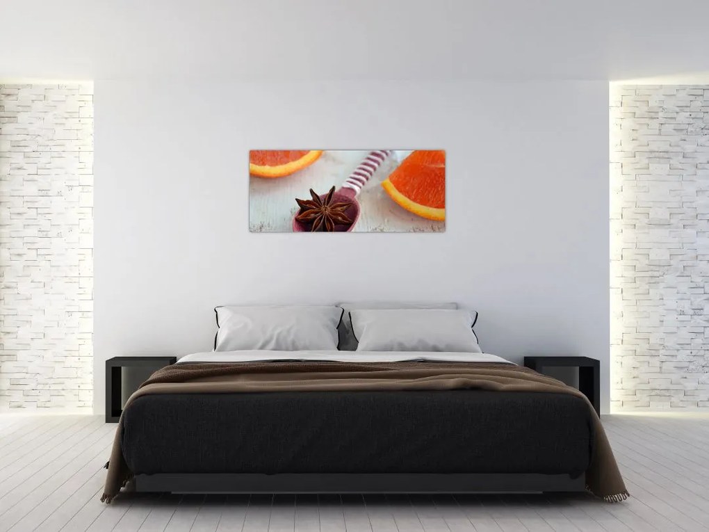 Tablou cu scorțișoară pe linguriță (120x50 cm)
