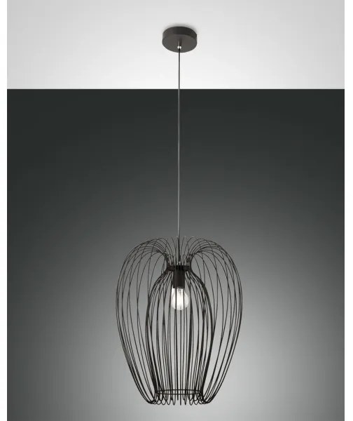 Lustră pe cablu CAMP 1xE27/40W/230V neagră Fabas Luce 3677-45-101