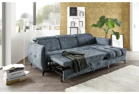 Coltar ext. Togo, Stanga - Dreapta, Smoke Blue, 2600 x 820 х 1760 mm.