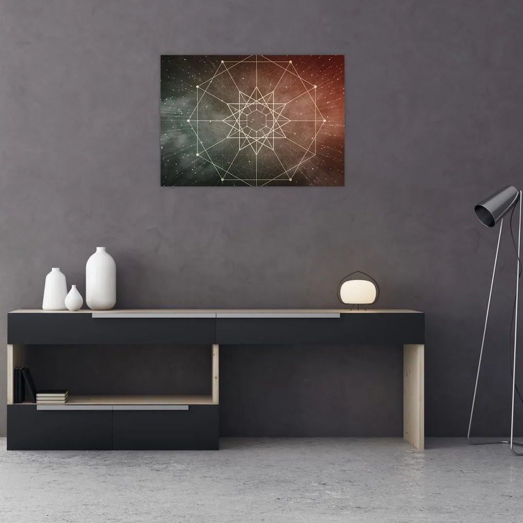 Tablou - Dodecagrama cosmică (70x50 cm)
