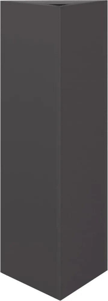 vidaXL Jardinieră de grădină, negru, 30x26x75 cm, oțel, triunghiulară