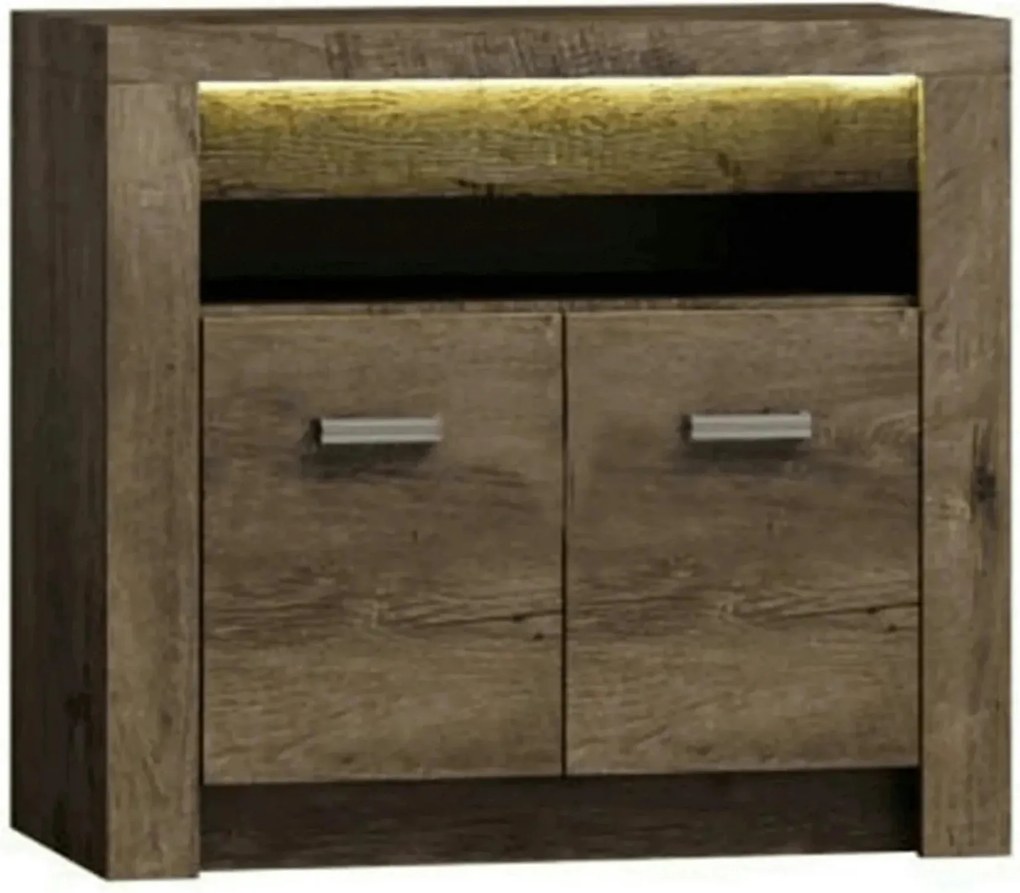 Comoda INFINITY I-10, frasin inchis, PAL melaminat, 96x42x73 cm