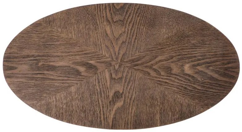 Masuta de cafea Delphi nuc/negru - H58 cm