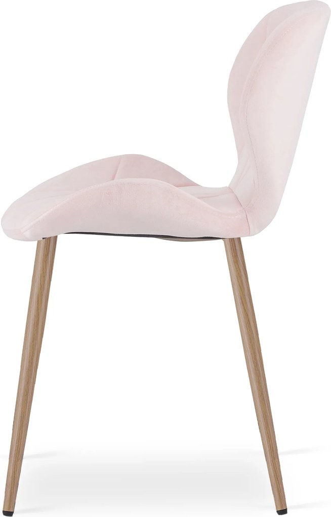 Scaun de masa MANGO VELVET, roz deschis