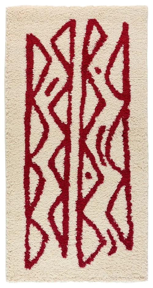 Covor Bonami Selection Morra, 80 x 150 cm, crem - roșu