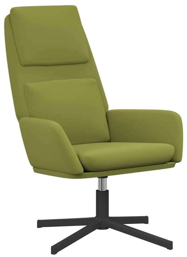 341343 vidaXL Scaun de relaxare, verde deschis, catifea