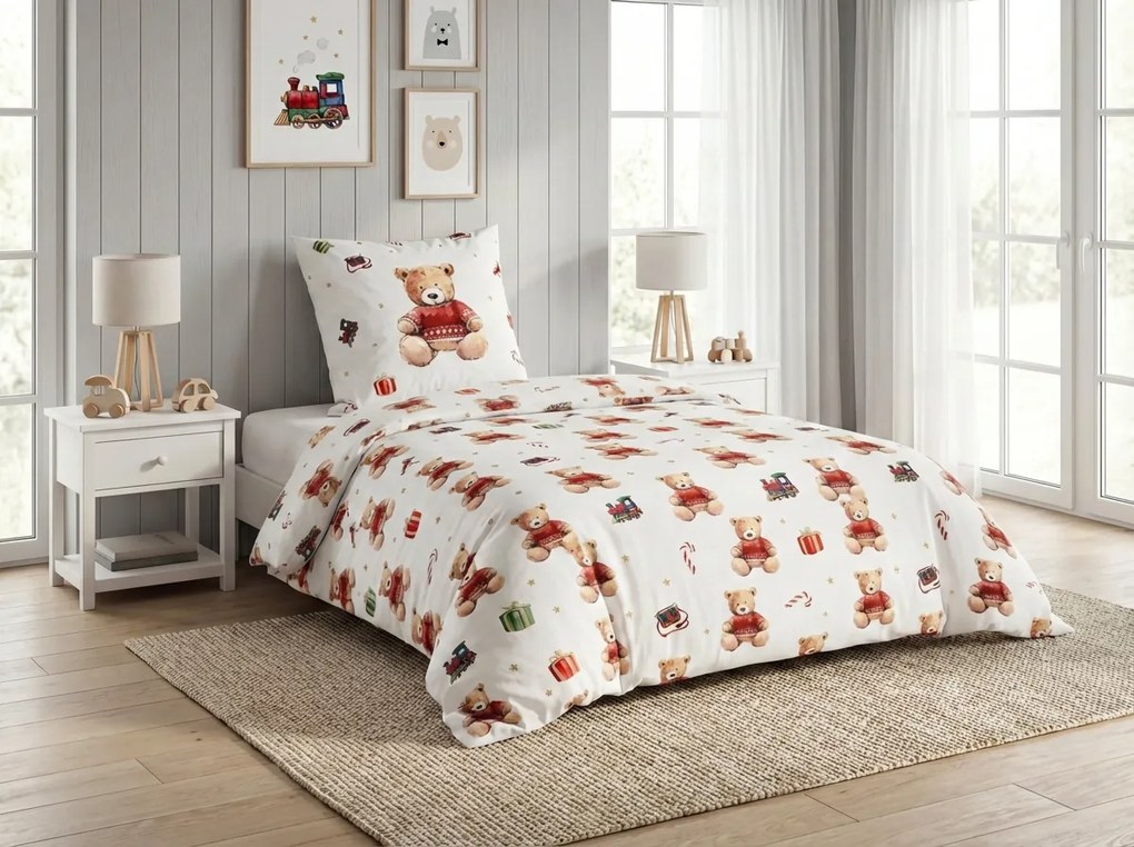 Lenjerie de pat pentru copii din bumbac Renforce BAILEY colorat Dimensiune lenjerie de pat: 80 x 80 cm | 135 x 200 cm