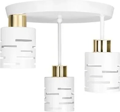 Lustru aplicat ELEN 3xE27/35W/230V alb/auriu
