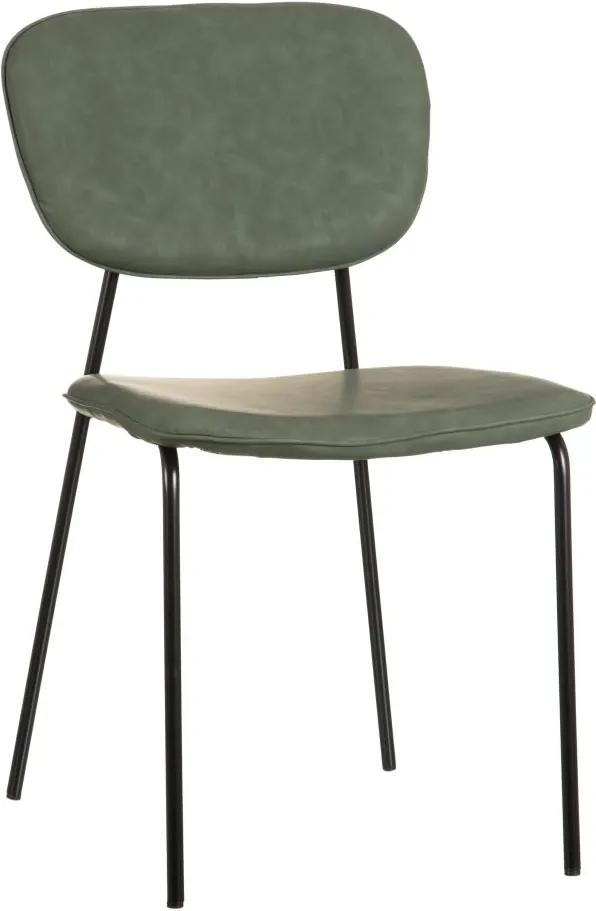 Scaun dining verde imitatie de piele Green Chair