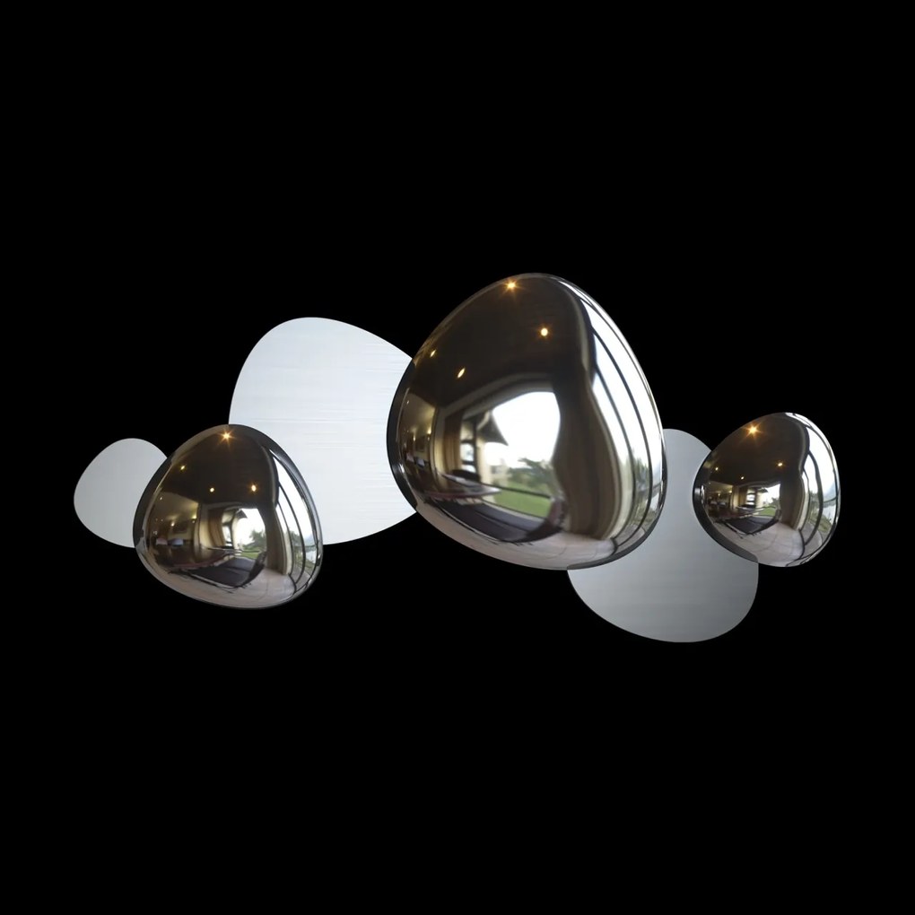 Aplica de perete LED design decorativ ambiental Jack-stone argintiu