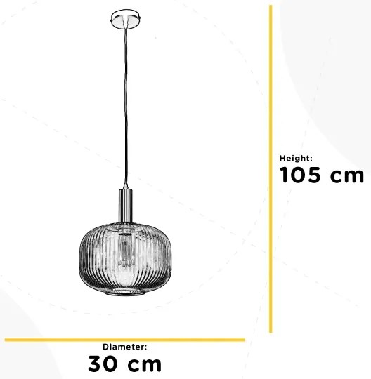Lustră pe cablu ONLI DOROTY 1xE27/22W/230V d. 30 cm