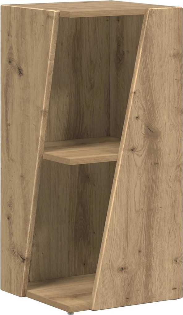 vidaXL Raft lateral Stejar Artizanal 33 x 32 x 70,5 cm Lemn compozit