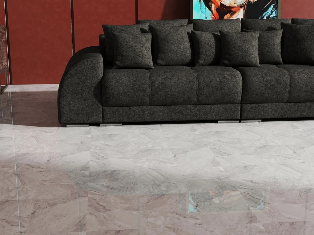 Canapea extensibilă dumonde cu 2 lăzi de depozitare si sezut confortabil din spuma high-density, Verona Enjoy Black 310x100 cm