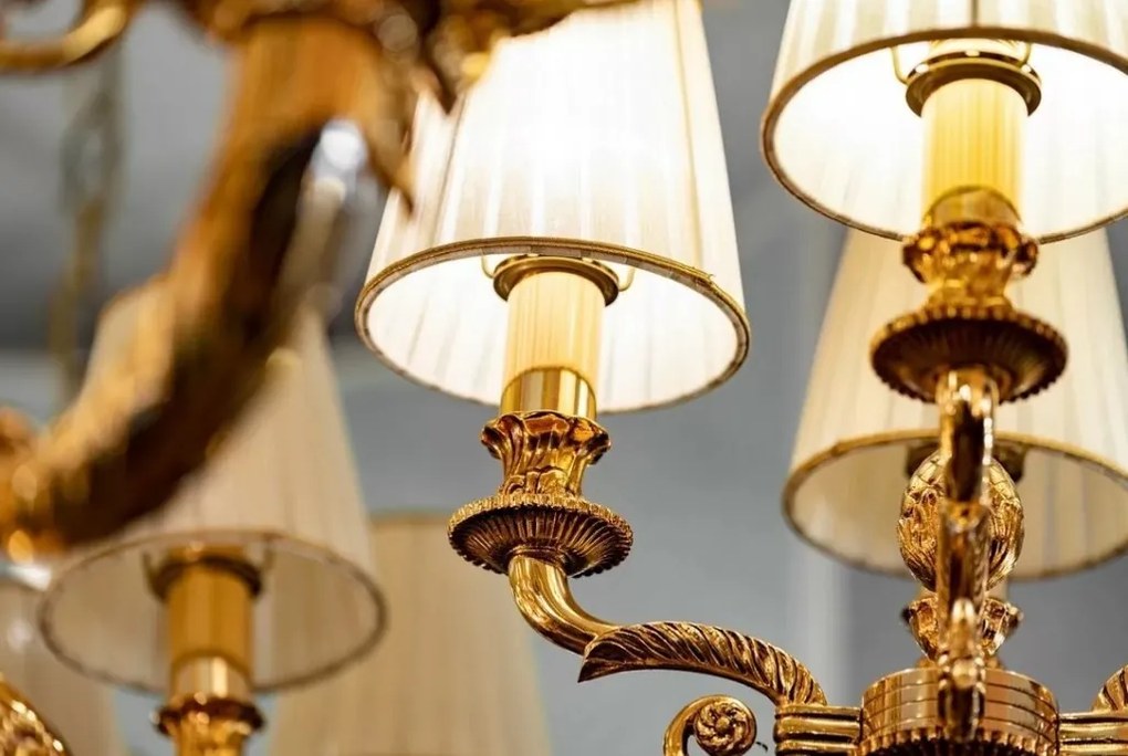 Candelabru XL clasic LUX realizat manual Amber