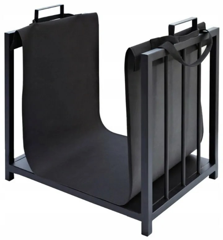 Suport metalic Aldotrade pentru lemne cu geantă detransport, 51 x 37 x 50,5 cm