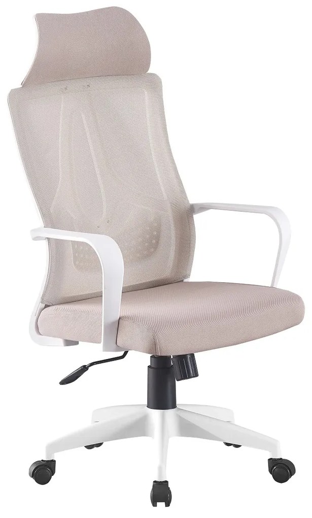 Scaun ergonomic, inaltime reglabila, Mesh, Bej