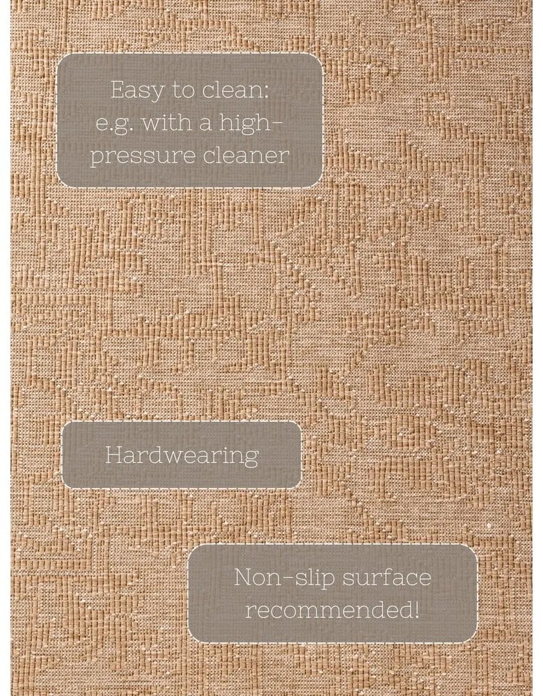 Covor tip traversă pentru interior și exterior bej/fildeș 80x250 cm Duet Kona – NORTHRUGS