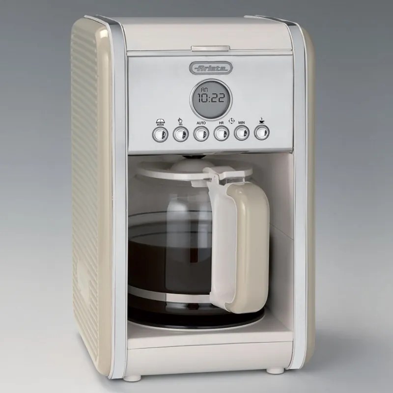 La mâna a doua: Cafetiera Ariete VINTAGE AMERICANO 1342/03, 960W, 2.1 L, Timer, Programare, Pauza, Sistem anti-picurare, Bej