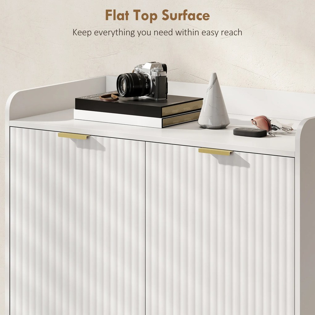 HOMCOM Scarpiera Salvaspazio pentru 24 de Perechi de Încălțăminte cu 3 Rafturi Detașabile și Raft Inferior | Aosom Romania