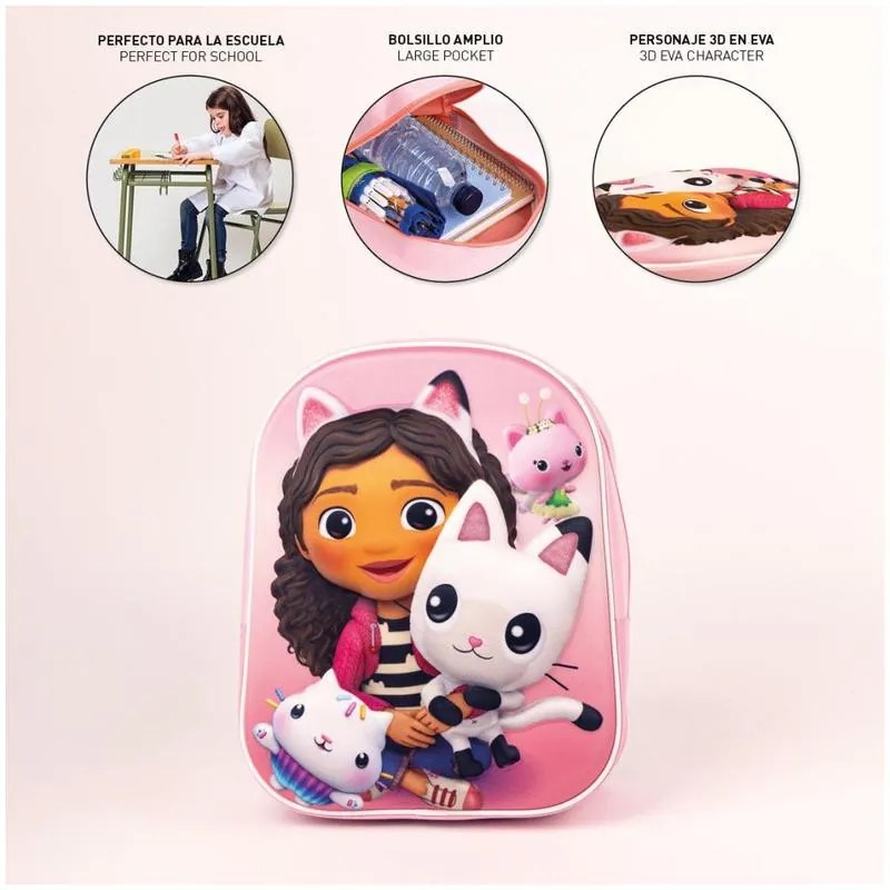 Gabby&#039;s Dollhouse Cats Rucsac 3D, geantă 31 cm