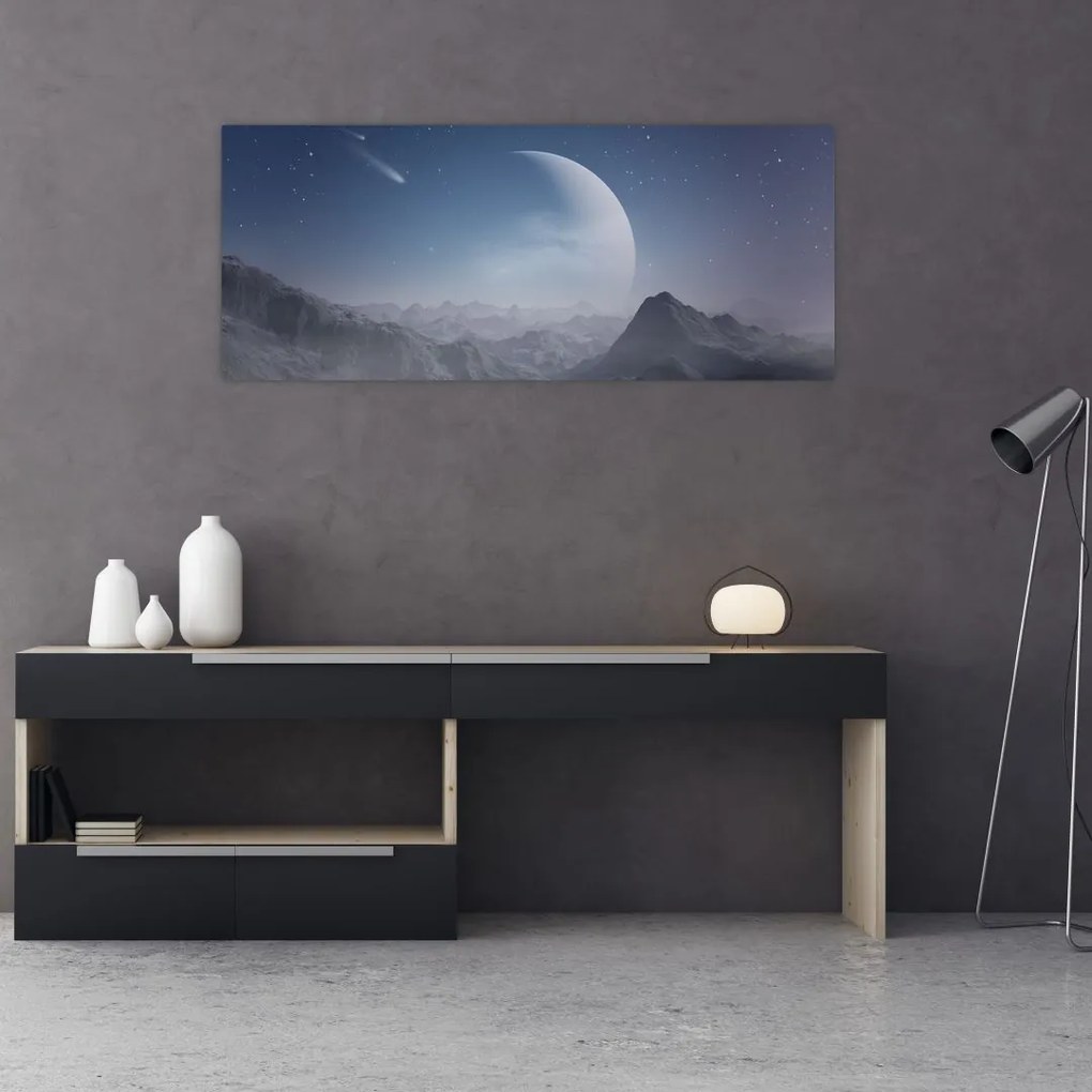 Tablou - Cer deasupra stâncilor (120x50 cm)