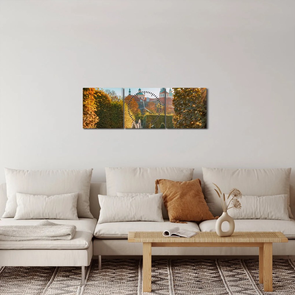 Tablou - Palatul Wallenstein (cu ceas) (90x30 cm)