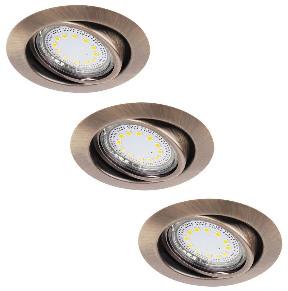 SET 3x corp de iluminat încastrat Rabalux 1051 LITE 3xGU10-LED/3W/230V