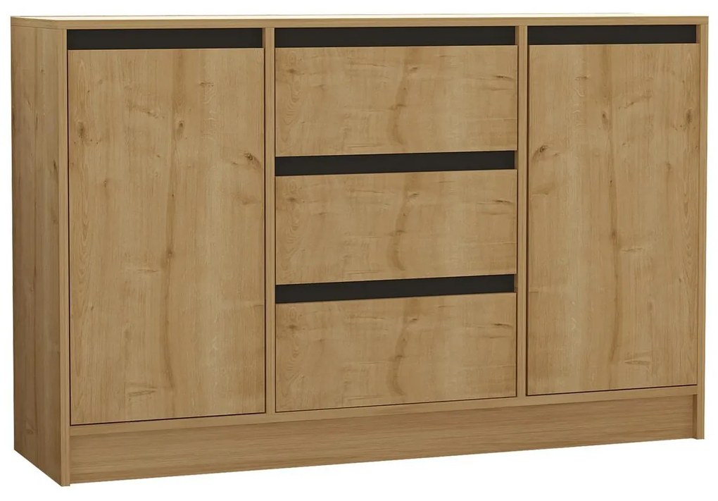 Set mobilier living Sunalerza (Stejar zafir + antracit). 1107149