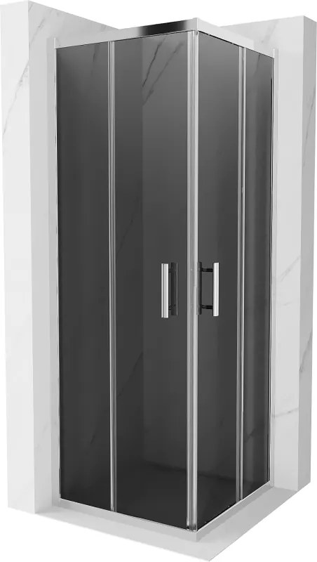 Mexen Rio cabină de duș pătrată 70 x 70 cm, grafit, crom - 860-070-070-01-40