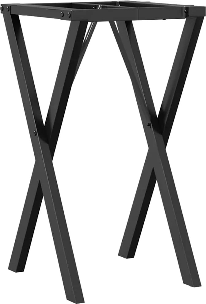 vidaXL Picioare masă de sufragerie X-Frame 40x40x73 cm Oţel