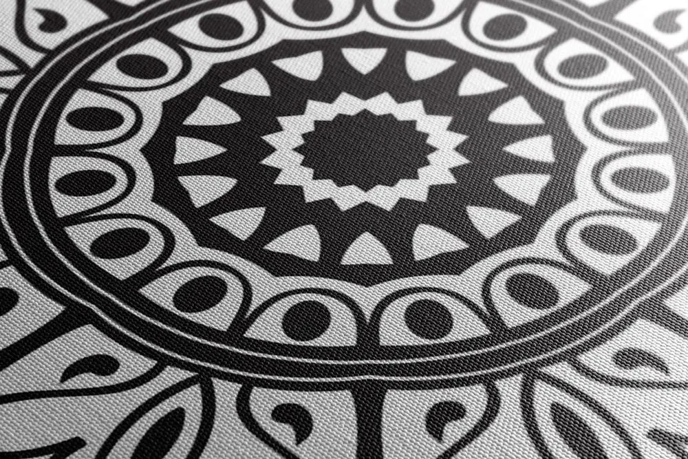 Tablou ornament alb-negru
