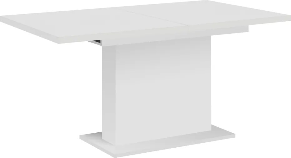 Masă dining extensibilă, albă, 160-200x90 cm, BOBA