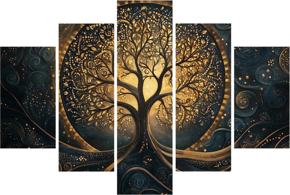 Tablou – Arbore cu aură aurie (150x105 cm)