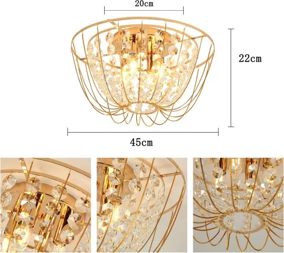 Brilagi - Lustru aplicat VASTERAS 4xE14/40W/230V, diam. 45 cm