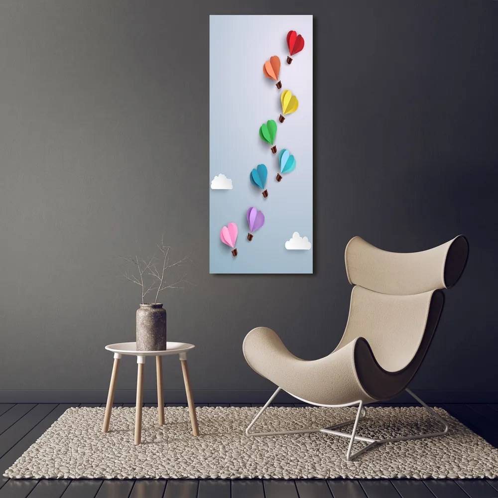 Tablou pe pânză canvas Baloane de inima