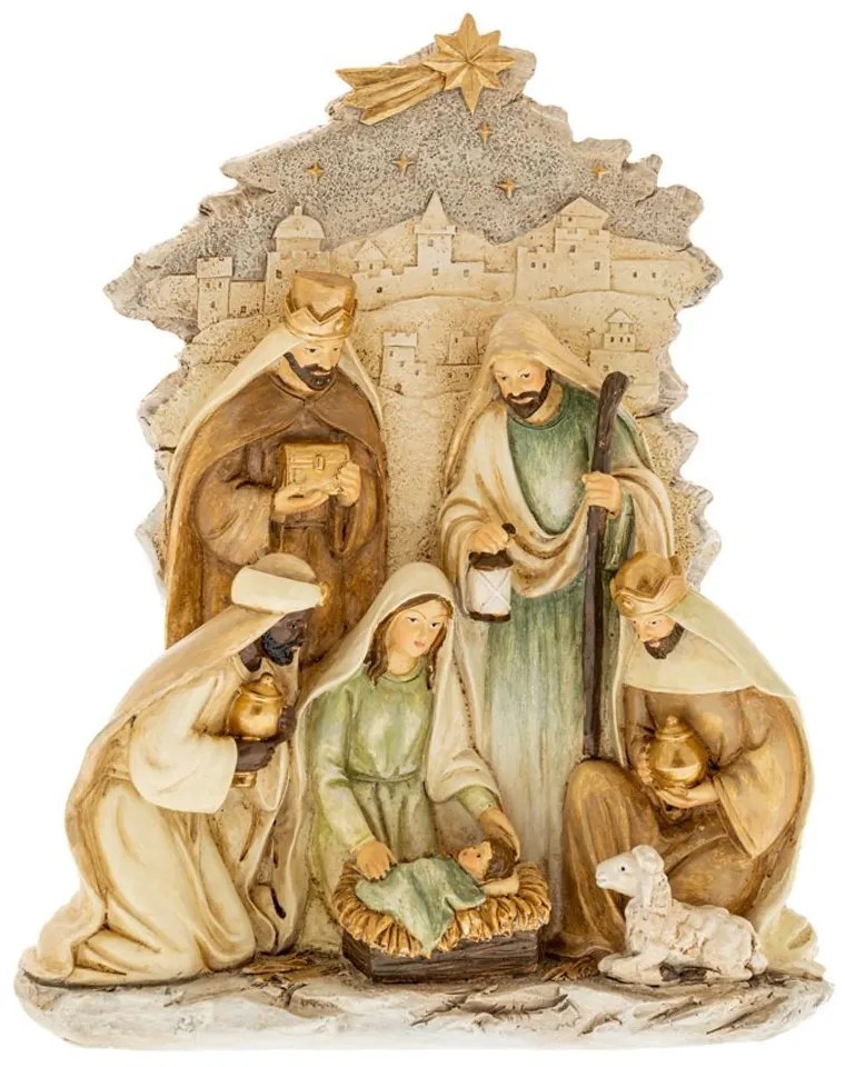 Scena Nasterii Domnului din rasina Antique Beige
