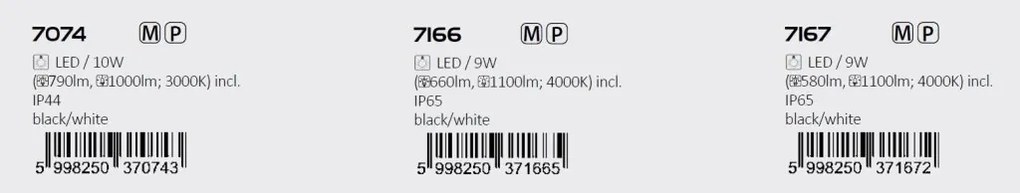 Aplica LED pentru iluminat exterior design modern IP65 Hongkong negru