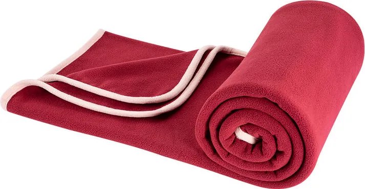 Pătură fleece culoarea vinului